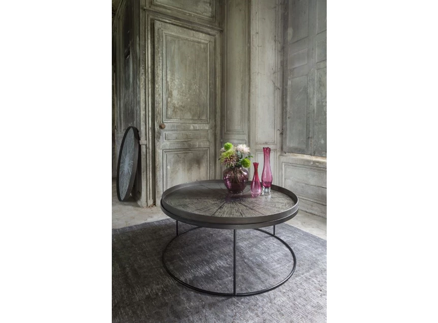 20379 Ethnicraft Black Slice Tray XL Ø92cm Tafel