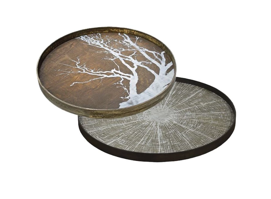 20378 Ethnicraft White Slice Tray XL Ø92cm Duo