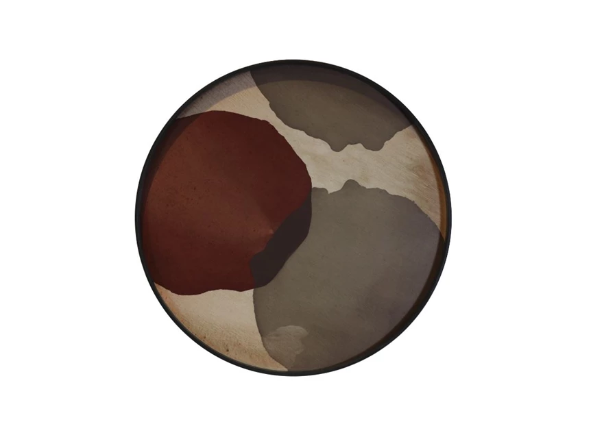 20439 Ethnicraft Overlapping Dots Tray L Ø61cm Bovenkant