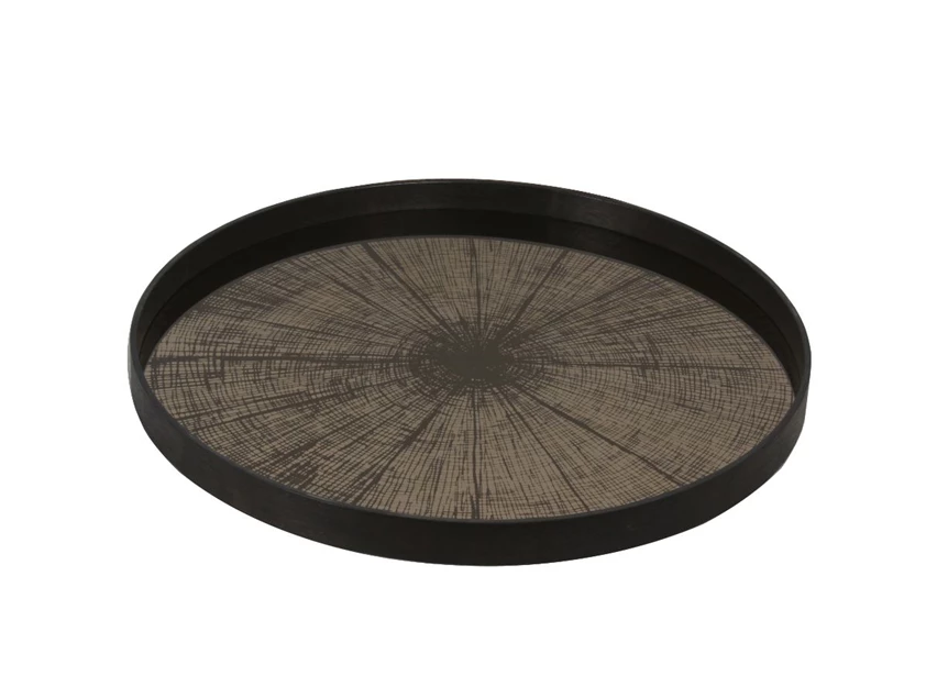 20407 Ethnicraft Bronze Slice Tray L Ø61cm Schuin