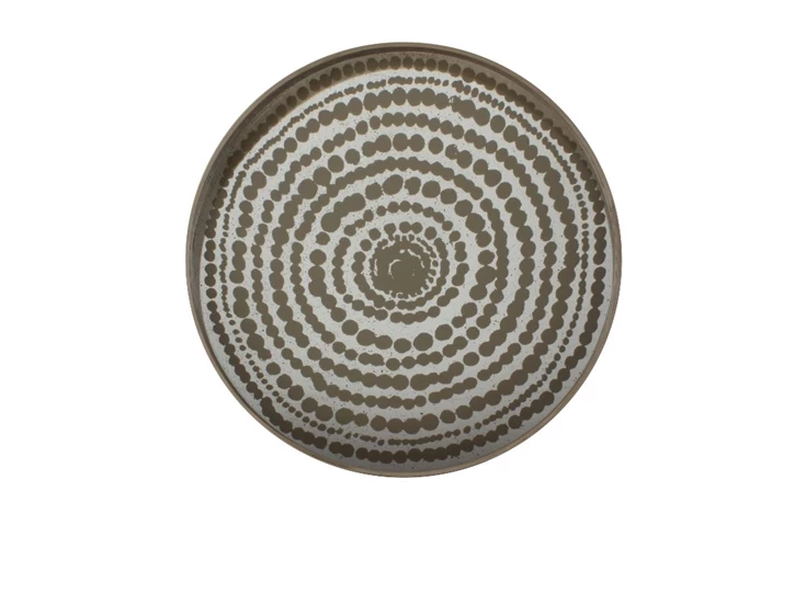 20373 Ethnicraft Gold Beads Tray L Ø61cm Bovenkant