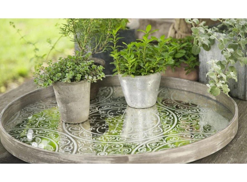 20310 Ethnicraft Moroccan Frost Tray L Ø61cm gebruik