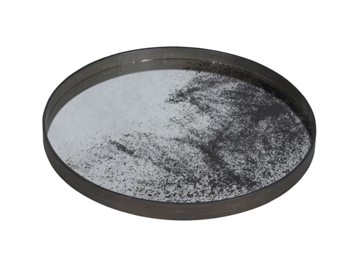 20315 Ethnicraft Clear Mirror Tray L Ø61cm Schuin