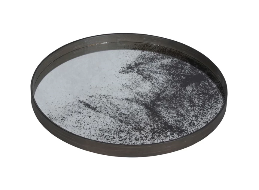 20315 Ethnicraft Clear Mirror Tray L Ø61cm Schuin