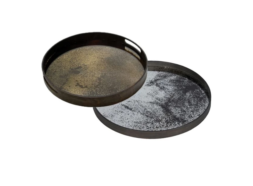 20315 Ethnicraft Clear Mirror Tray L Ø61cm Duo twee