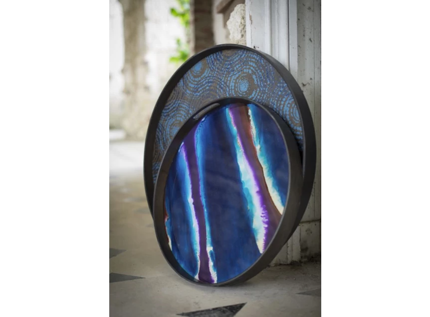 20374 Ethnicraft Seaside Beads Tray L Ø61cm Sfeer