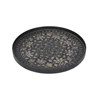 20436 Ethnicraft Black Marrakesh Wooden Tray L Ø61cm Schuin