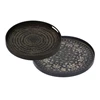 20436 Ethnicraft Black Marrakesh Wooden Tray L Ø61cm Duo