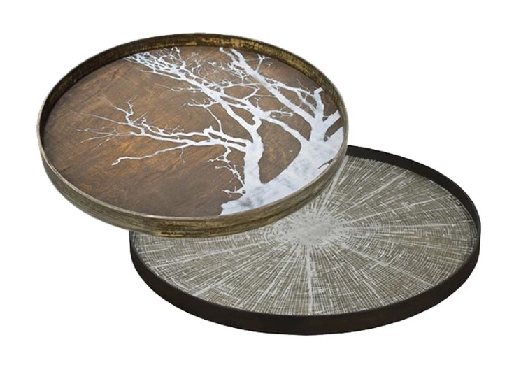 20303 Ethnicraft White Tree Wooden Tray L Ø61cm Duo 20378 20305