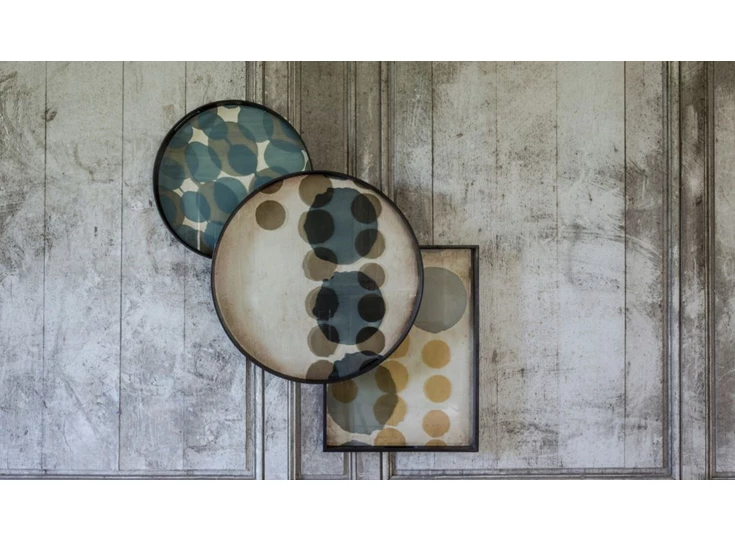 20438 Ethnicraft Connected Dots Tray S Ø48cm Muurdecoratie