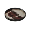 20437 Ethnicraft Pinot Layered Dots Tray S Ø48cm Schuin
