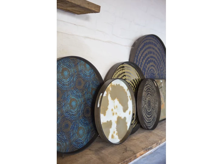 20361 Ethnicraft Mist Gold Organic Tray S Ø48cm Collectie