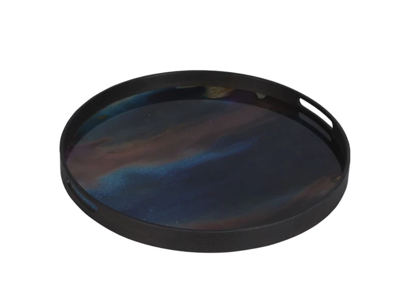 20360 Ethnicraft Indigo Organic Tray S Ø48cm Schuin