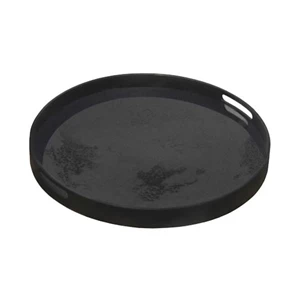 20450 Ethnicraft Charcoal Mirror Tray S Ø48cm Schuin