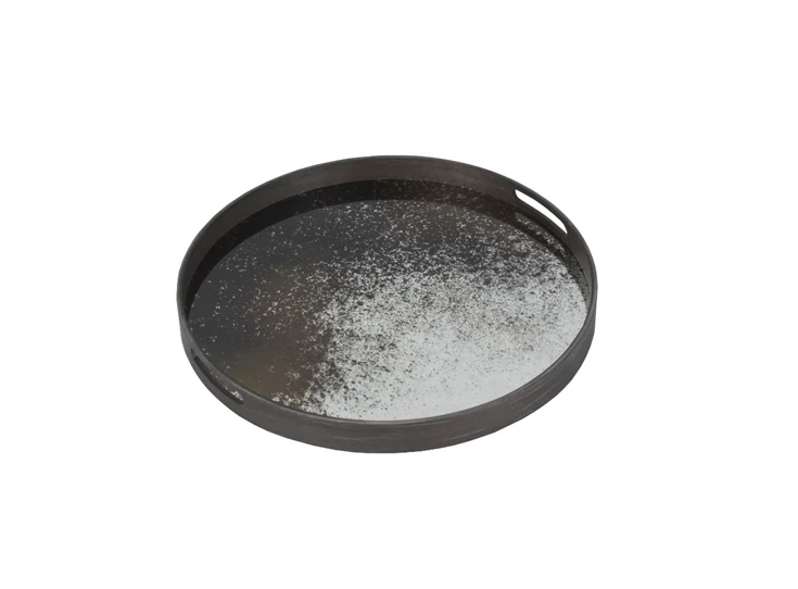 20301 Ethnicraft Clear Mirror Tray S Ø48cm Schuin