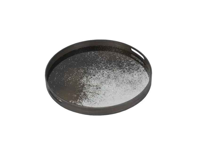 20301 Ethnicraft Clear Mirror Tray S Ø48cm Schuin