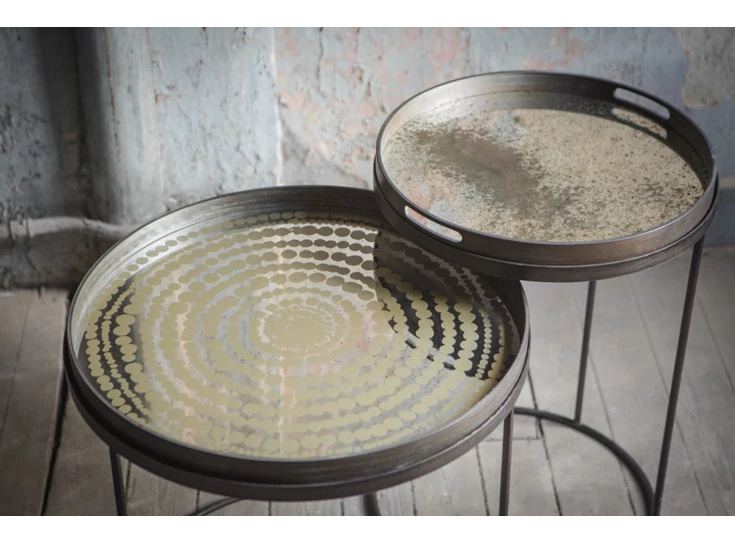 20301 Ethnicraft Clear Mirror Tray S Ø48cm tafel duo