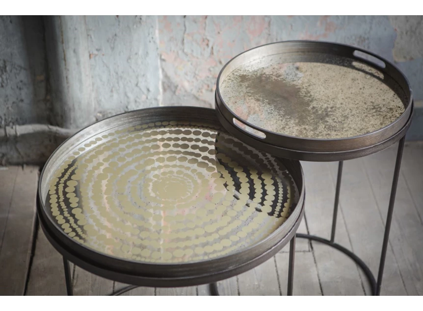 20301 Ethnicraft Clear Mirror Tray S Ø48cm tafel duo