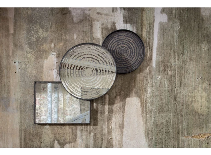 20370 Ethnicraft Black Beads Tray S Ø48cm Sfeer